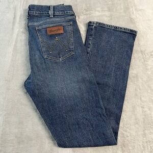 NWOT Wrangler Retro Slim Boot Jeans Sample Pair Dark Wash 33x35 Western Cowboy